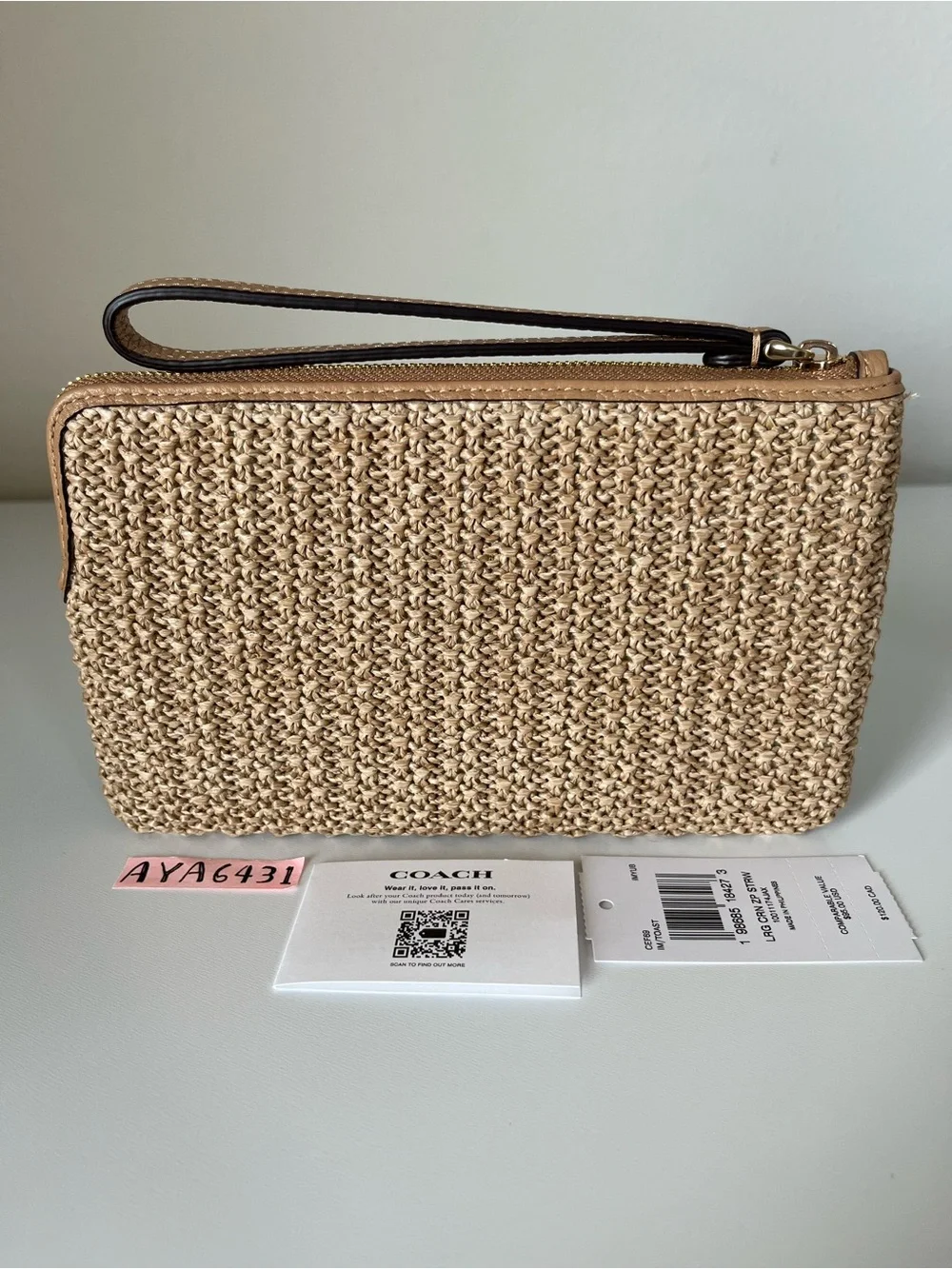 Coach Large Corner Zip Wristlet